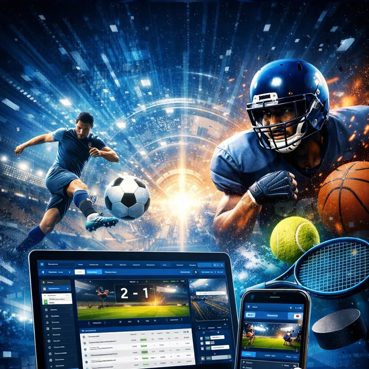 Futuristic interface showing AI and VR in online betting